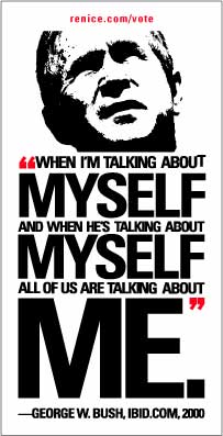 When I'm talking about myself and when he's talking about myself all of us are talking about me.